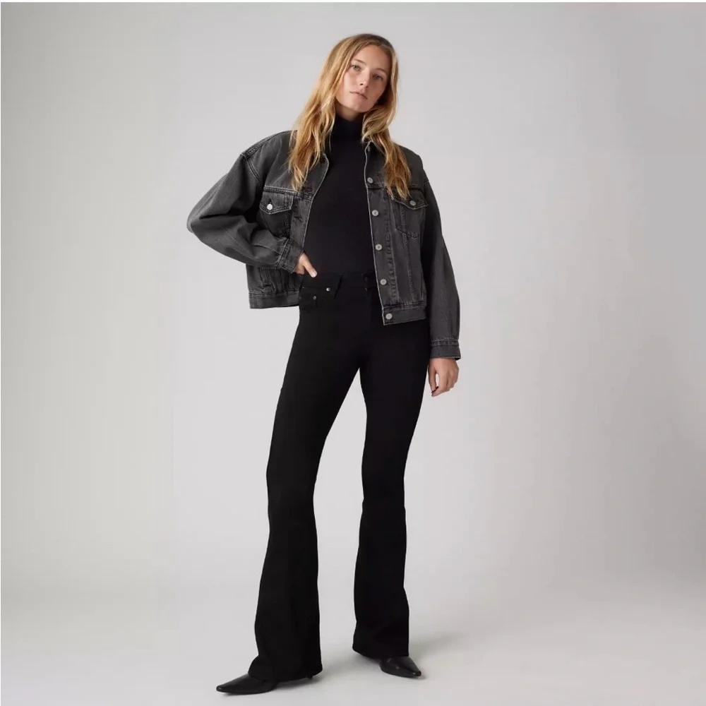 Levi's 726 Black Flare Jeans ๐๐๐ - Picture 1 of 10